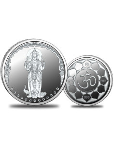 Omkar Mint Murugan Swamy Silver Coin of 5 Grams in 999 Purity Fineness