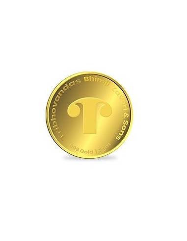 Tribhovandas Bhimji Zaveri & Sons Gold Coin Of 2 Gram 24Kt Gold 999 Purity Fineness