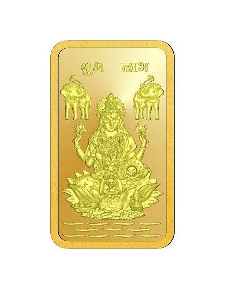 Omkar Mint Lakshmi Gold Bar Of 5 Gram 24Kt Gold 999 Purity Fineness