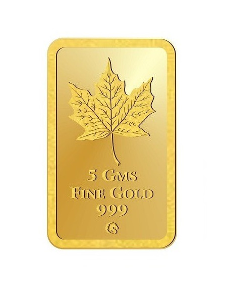 Omkar Mint Lakshmi Gold Bar Of 5 Gram 24Kt Gold 999 Purity Fineness