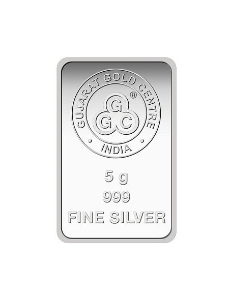 Gujarat Gold Centre Silver Bar Of 5 Gram in 999 24Kt Purity Fineness 