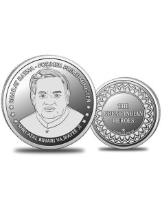 Omkar Mint Shri Atal Bihari Vajpayee Silver Coin of 10 Grams in 999 Purity Fineness