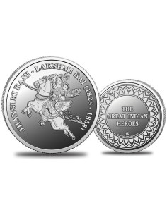 Omkar Mint Rani Lakshmi Bai Silver Coin of 10 Grams in 999 Purity Fineness