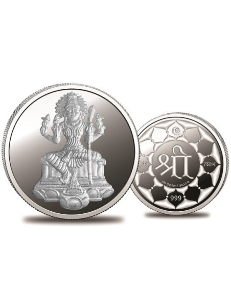Omkar Mint Lalithamma Silver Coin of 100 Grams in 999 Purity Fineness