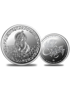 Omkar Mint Laddu Gopal Silver Coin of 50 Grams in 999 Purity Fineness