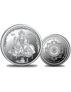 Omkar Mint Lakshmi Kuber Silver Coin of 100 Grams in 999 Purity Fineness