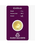 Gujarat Gold Centre Gold Coin Of 2.5 Gram 24Kt in 999 Purity / Fineness