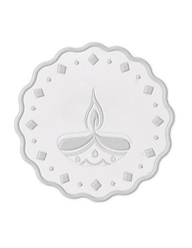 Kundan Diya Silver Coin Of 50 Gram in 999.9 Purity / Fineness in Certi Card