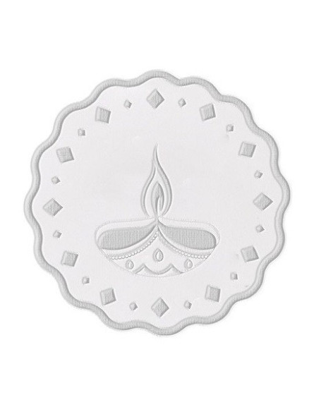 Kundan Diya Silver Coin Of 50 Gram in 999.9 Purity / Fineness in Certi Card