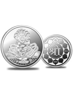 Omkar Mint Lakshmi Narsimha Silver Coin of 20 Grams in 999 Purity Fineness