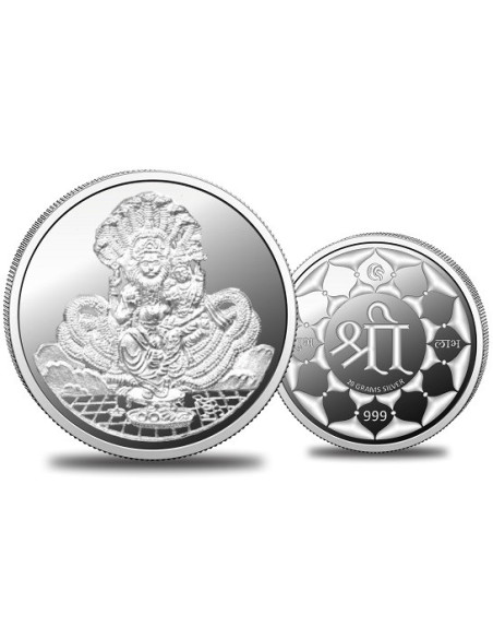 Omkar Mint Lakshmi Narsimha Silver Coin of 20 Grams in 999 Purity Fineness