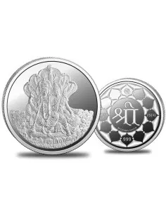 Omkar Mint Lakshmi Narayan Silver Coin of 20 Grams in 999 Purity Fineness