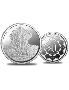 Omkar Mint Lakshmi Narayan Silver Coin of 50 Grams in 999 Purity Fineness