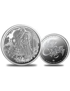 Omkar Mint Radha Krishna Silver Coin of 20 Grams in 999 Purity Fineness