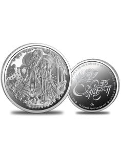 Omkar Mint Radha Krishna Silver Coin of 50 Grams in 999 Purity Fineness