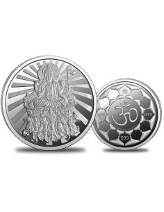 Omkar Mint Surya Dev Silver Coin of 20 Grams in 999 Purity Fineness