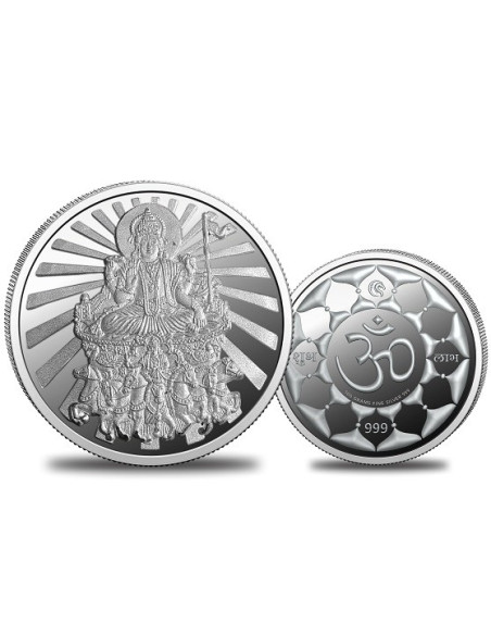 Omkar Mint Surya Dev Silver Coin of 100 Grams in 999 Purity Fineness