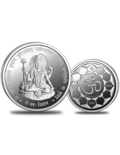 Omkar Mint Shiv Ji Silver Coin of 100 Grams in 999 Purity Fineness