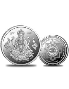 Omkar Mint Lakshmi Silver Coin of 100 Grams in 999 Purity Fineness