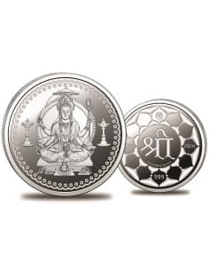 Omkar Mint Santoshi Mata Silver Coin of 10 Grams in 999 Purity Fineness