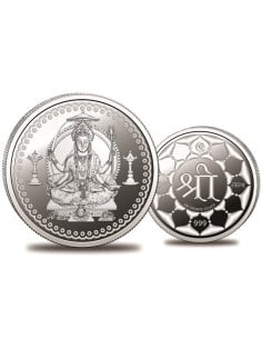 Omkar Mint Santoshi Mata Silver Coin of 100 Grams in 999 Purity Fineness