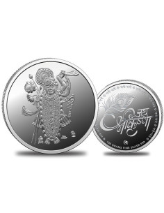 Omkar Mint Shreenath Ji Silver Coin of 100 Grams in 999 Purity Fineness
