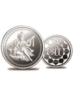 Omkar Mint Saraswati Silver Coin of 50 Grams in 999 Purity Fineness