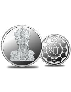 Omkar Mint Vishnu Ji Silver Coin of 100 Grams in 999 Purity Fineness