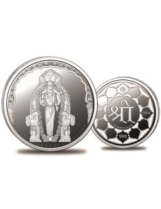 Omkar Mint Vasavi Mata Silver Coin of 10 Grams in 999 Purity Fineness