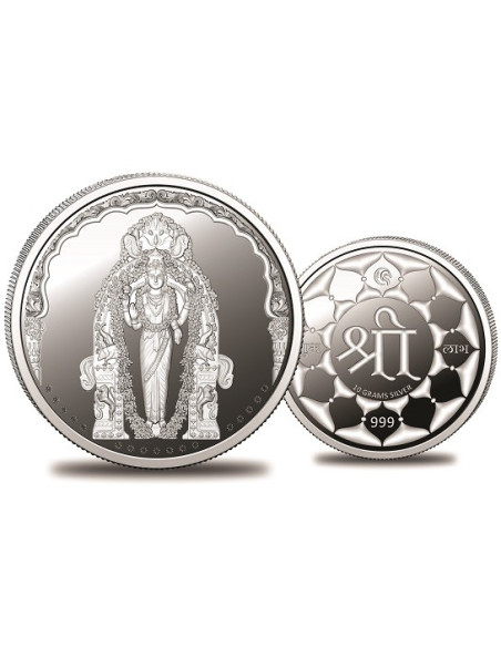Omkar Mint Vasavi Mata Silver Coin of 10 Grams in 999 Purity Fineness