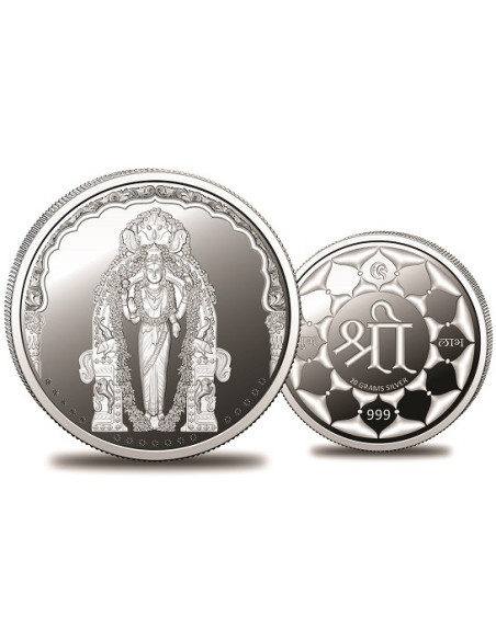 Omkar Mint Vasavi Mata Silver Coin of 20 Grams in 999 Purity Fineness