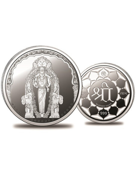 Omkar Mint Vasavi Mata Silver Coin of 50 Grams in 999 Purity Fineness