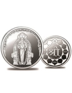 Omkar Mint Vasavi Mata Silver Coin of 100 Grams in 999 Purity Fineness