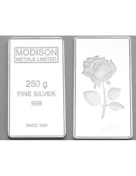 Modison Silver Bar of 250 Grams in 999 Purity /Fineness in Capsule