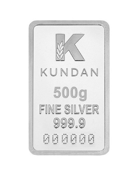 Kundan Kalpataru Silver Bar of 500 Gram in 999 Purity / Fineness in Capsule Packing