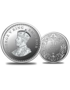 Omkar Mint George King Silver Coin of 10 Grams in 999 Purity Fineness