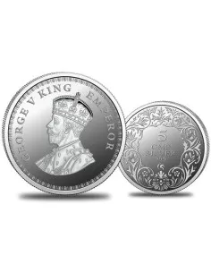 Omkar Mint George King Silver Coin of 5 Grams in 999 Purity Fineness