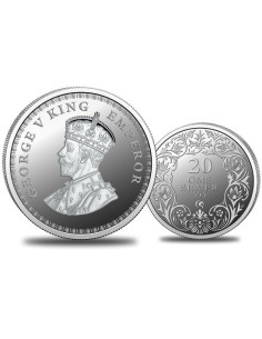 Omkar Mint George King Silver Coin of 20 Grams in 999 Purity Fineness