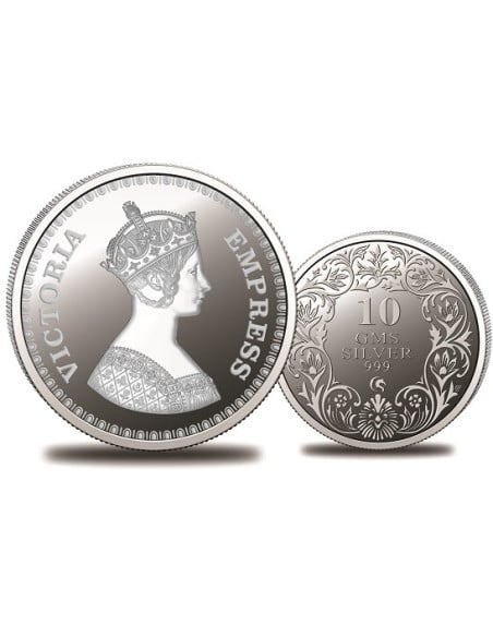 Omkar Mint Victoria Queen Silver Coin of 10 Grams in 999 Purity Fineness
