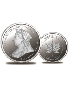 Omkar Mint Old Victoria Queen Silver Coin of 5 Grams in 999 Purity Fineness