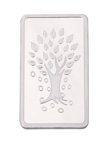 Kundan Kalpataru Tree  Silver Bar of 50 Gram in 999.9 Purity / Fineness in Certi Card