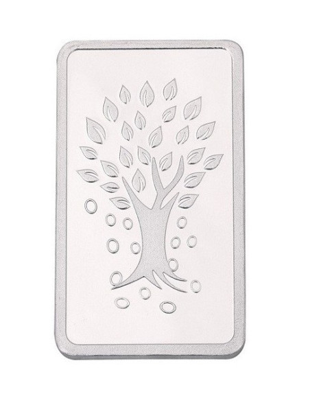 Kundan Kalpataru Tree  Silver Bar of 50 Gram in 999.9 Purity / Fineness in Certi Card