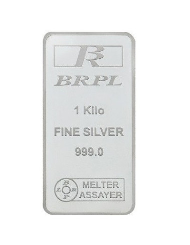 BRPL Bangalore Refinery Silver Bar Of 1 Kg in 999 Purity / Fineness
