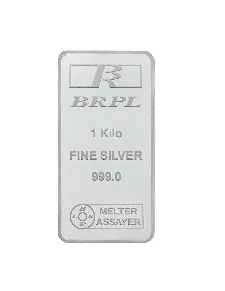 BRPL Bangalore Refinery Silver Bar Of 1 Kg in 999 Purity / Fineness