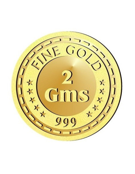 Omkar Mint Lakshmi Gold Coin Of 2 Gram 24Kt Gold 999 Purity Fineness