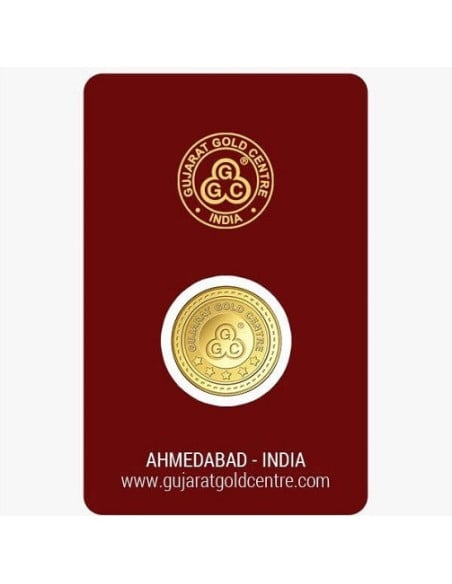 Gujarat Gold Centre Gold Coin Of 1 Gram 24Kt in 999 Purity / Fineness