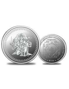 Omkar Mint Panchmukhi Hanuman Silver Coin of 20 Grams in 999 Purity Fineness