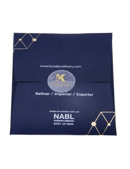 Kundan Color Gurunanak Dev Silver Bar of 20 Gram in 999 Purity / Fineness in Certi Card