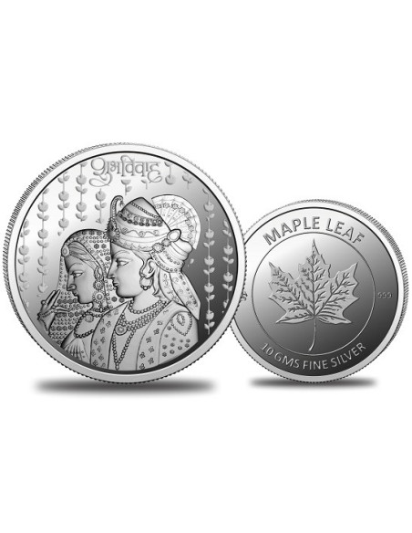 Omkar Mint Shubh Vivah Silver Coin of 10 Grams in 999 Purity Fineness