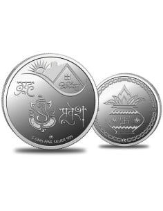 Omkar Mint Graha Pravesh Silver Coin of 5 Grams in 999 Purity Fineness
